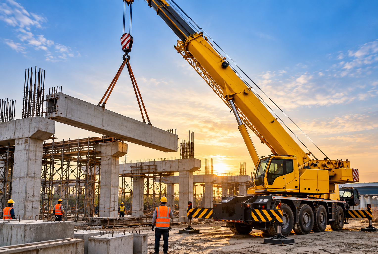 Crane services for construction and infrastructure projects